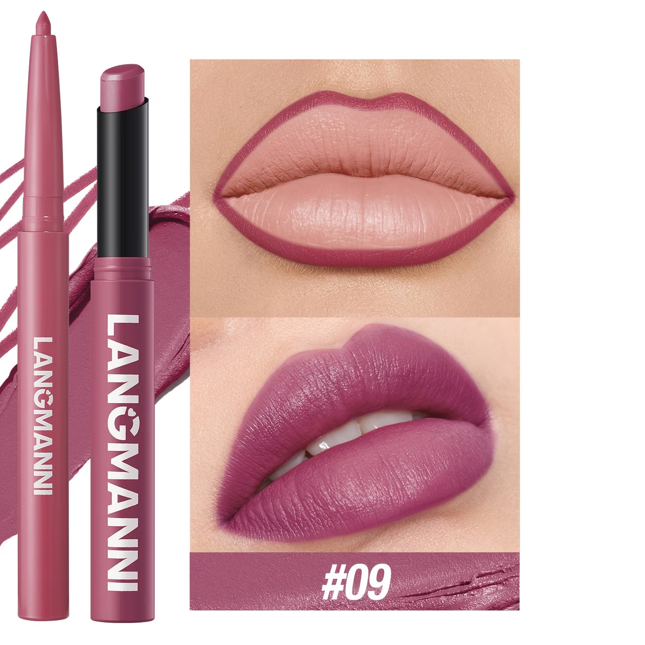 ✨ 2PCS Matte Lip Liner & Lipstick Set – Waterproof, Long Lasting & Moisturizing ✨💄