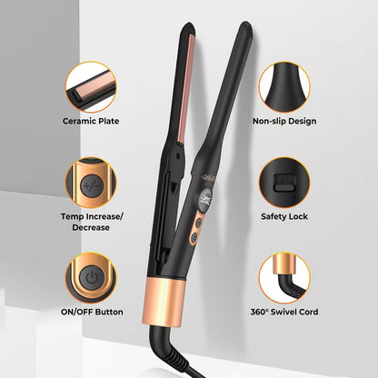 ✨ Elevate Your Style Anywhere: The Ultimate 2-in-1 Mini Pencil Flat Iron! ✨