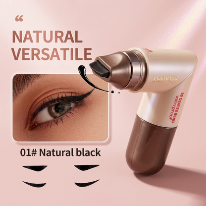 ✨Dual Tip Rotating Eyeliner Pen - Waterproof & Smudge-Proof 2-in-1 Line Marker (Black & One Brown)✨ | -Pass Ink System, Beginner-Friendly Precise Graphic Eye Art Pen
