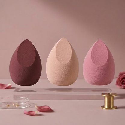 ✨ 3-Piece Flawless Finish Makeup Sponge Set | Gourd, Teardrop & Cushion Puffs ✨