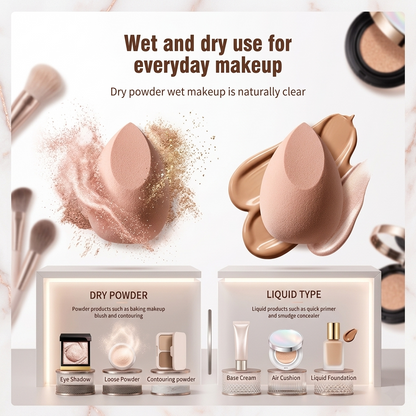 ✨ 3-Piece Flawless Finish Makeup Sponge Set | Gourd, Teardrop & Cushion Puffs ✨