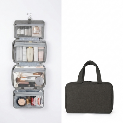 The Beauty Barn™  Luxe Travel Organizer Premium Hanging Cosmetic & Toiletry Bag for Effortless Beauty On The Go