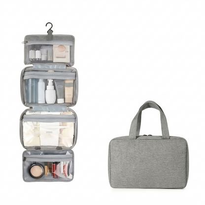 The Beauty Barn™  Luxe Travel Organizer Premium Hanging Cosmetic & Toiletry Bag for Effortless Beauty On The Go