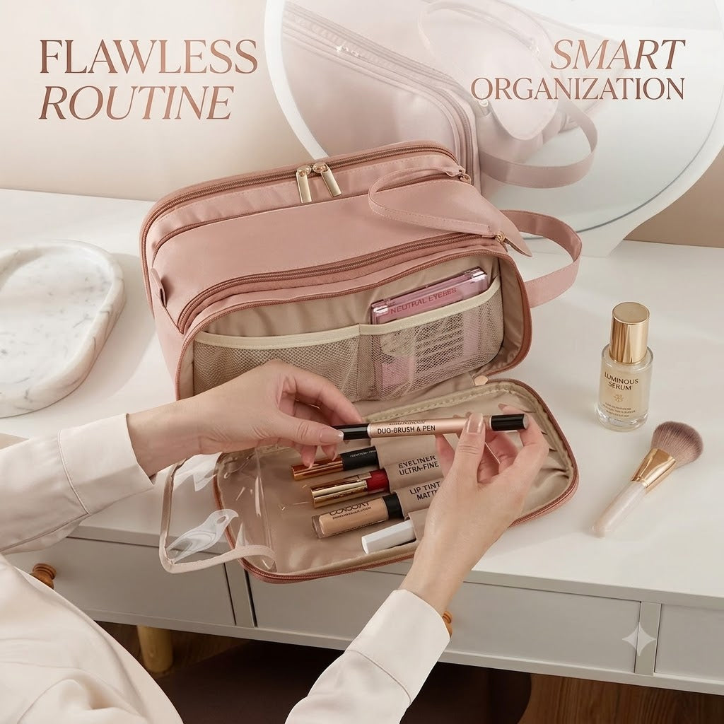 The Beauty Barn™ Premium Cosmetic Organiser Bag