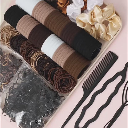 ✨ 1109pcs Hair Accessories Set – Hair Ties, Headbands & Combs ✨